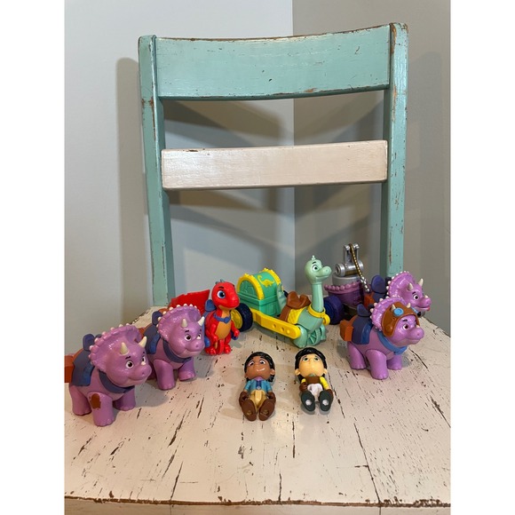 Dino Ranch Other - Disney Jr Dino Ranch Toys Lot Action Figures Dinosaurs Chariot Ranchers Cart